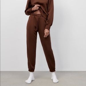 Zara Brown Plush Jogging Pants